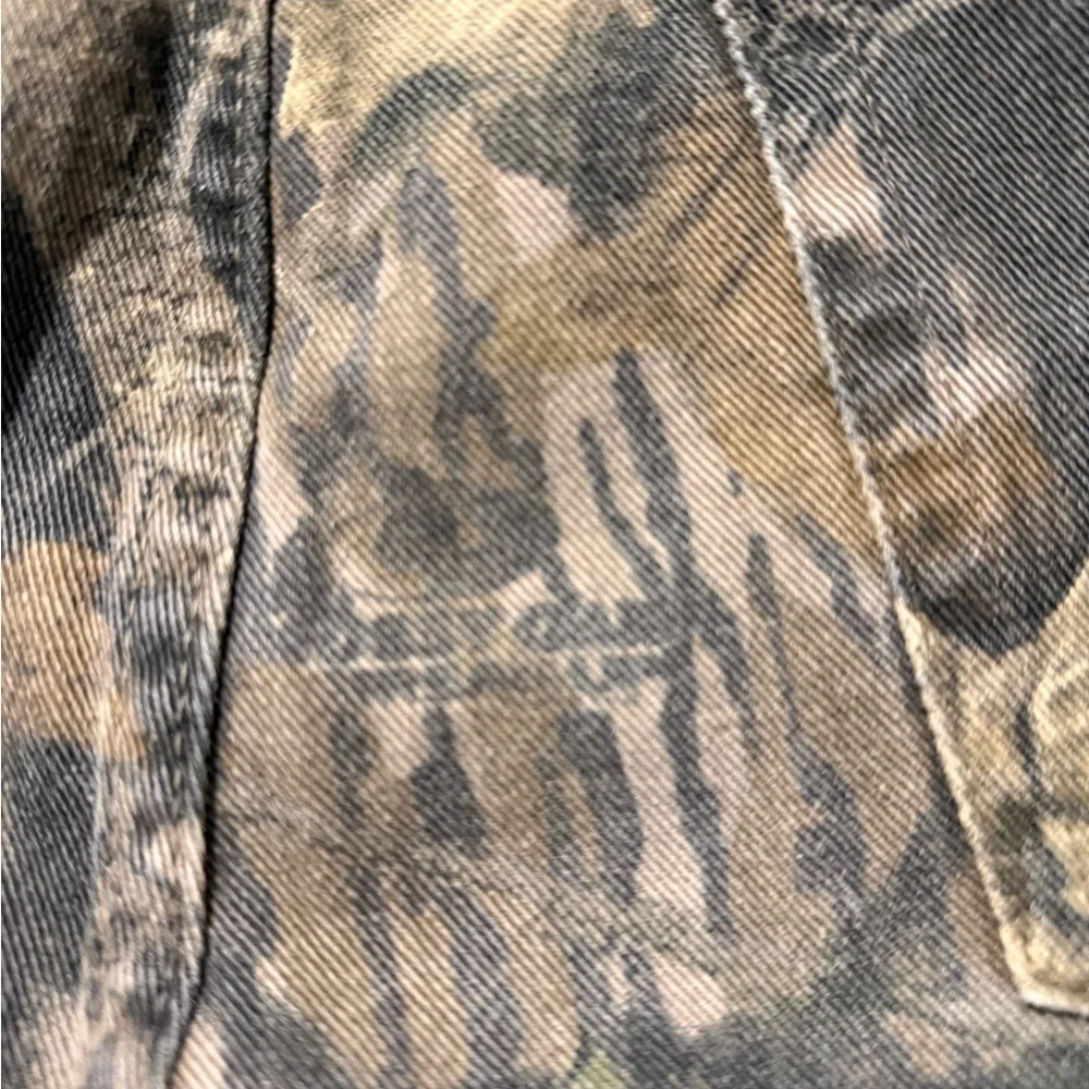 Wrangler Vtg Camo Mossy Oak Pants Jeans Men’s tag 34x32 (fit 32x30) Double Knee